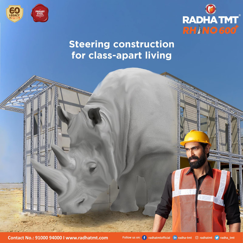 Radha TMT- Rhino 600+ TMT Bars